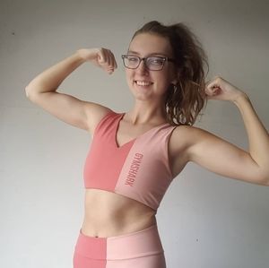 Gymshark Duo Set- brick red and peach